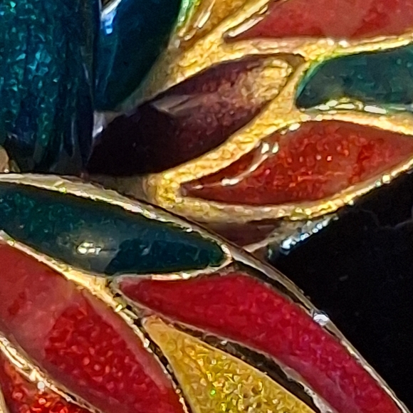 Vintage Colorful Hummingbird Brooch - Picture 3 of 8